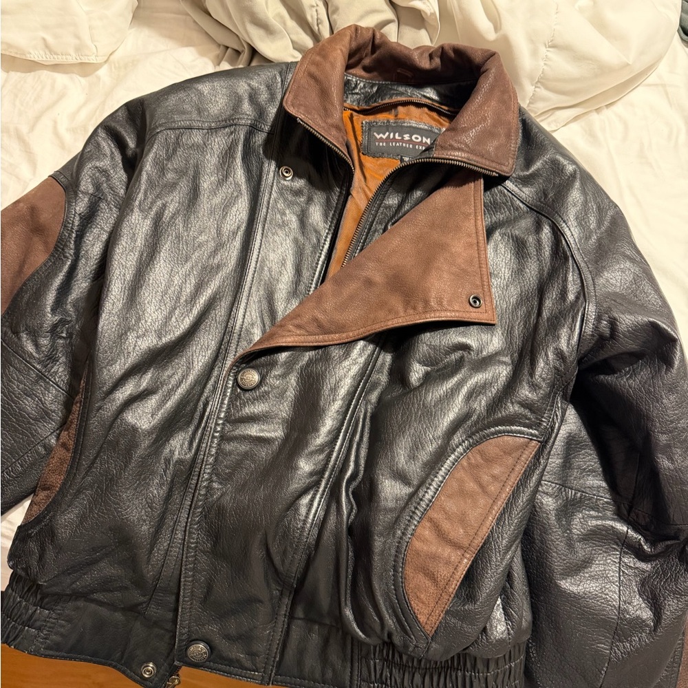 Wilson Black and Brown Bomber Jacket